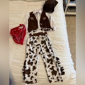 Wrangler Kids Cowboy Costume with Brown Vest and Red Bandana